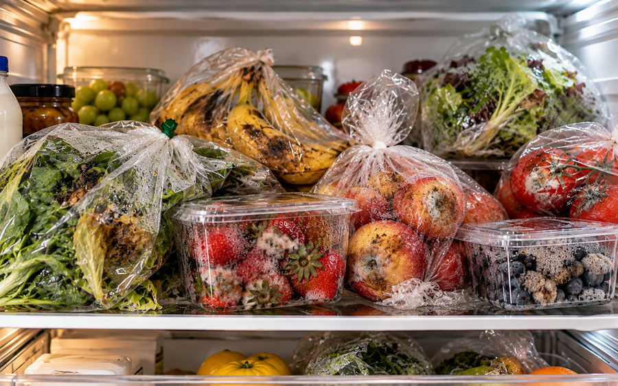 Stacked Fresh-Keeper containers